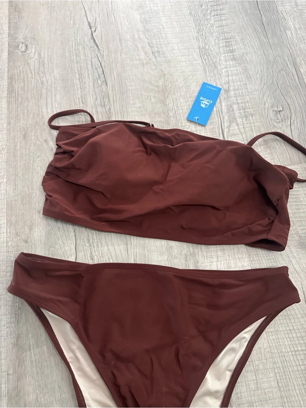 Cupshe Rust Square-Neck Bikini Set - Picture 5 of 10